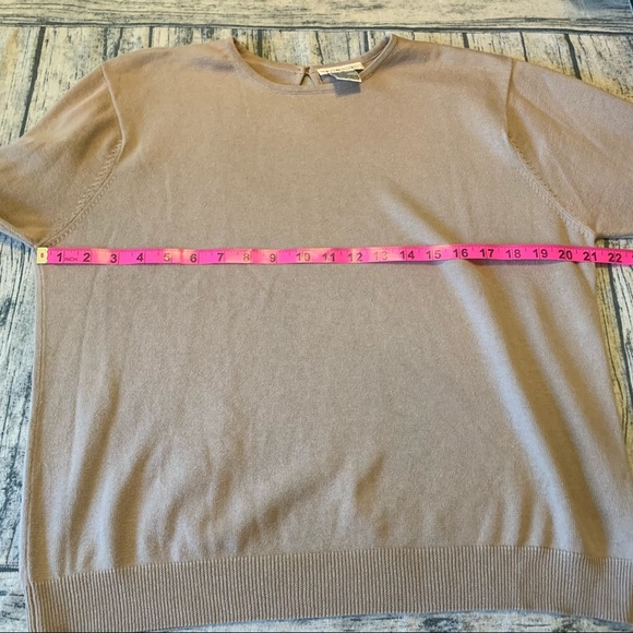 Wool Sweater Talbots Brown M Medium Classic Crew Neck - Picture 6 of 8